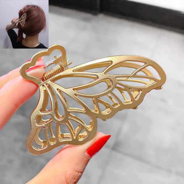 Simple Metal Geometric Hair Claw Clips Elegant Geometric Hair Accessories Cross Crab Bath Clip For Women Girl Headwear