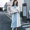 Autumn Winter Women's Sweater  Long Imitation  Mink-like Fur Cardigan Loose Thick Mid-Length Lazy Style Knitted Coat