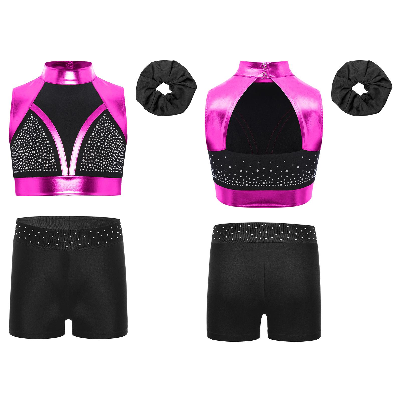Children Cheering Team Clothes Sets Girl Kids Ballet Cheer Dance Outfits Cheerleader Costume Dancewear Cheerleading Uniform 6