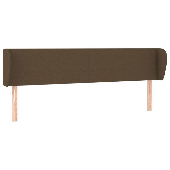 Tête de lit - Maison Exclusive - Avec oreilles - Marron foncé - Tissu respirant