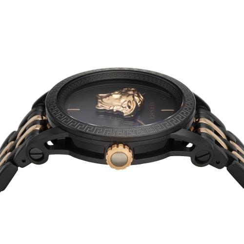 Versace PALAZZO Watch, 43mm, Black Dial, Quartz Movement, Water Resistant, Sapphire Crystal, Men's, Black and Gold, VERD01623