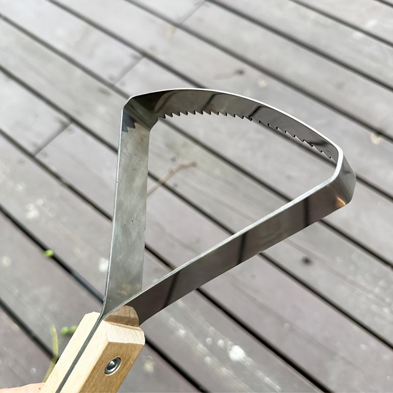 1pc Heavy-Duty Manual Weed Puller Tool with Soil-Piercing Tip & Root Extraction - Lawn Mower Compatible for Garden, Sidewalk, Driveway