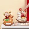 Resin God Of Fortune Statue Chinese Resin Desktop Decoration Rocking Horse Decoration For Cars Shop Home School Offices Cafes