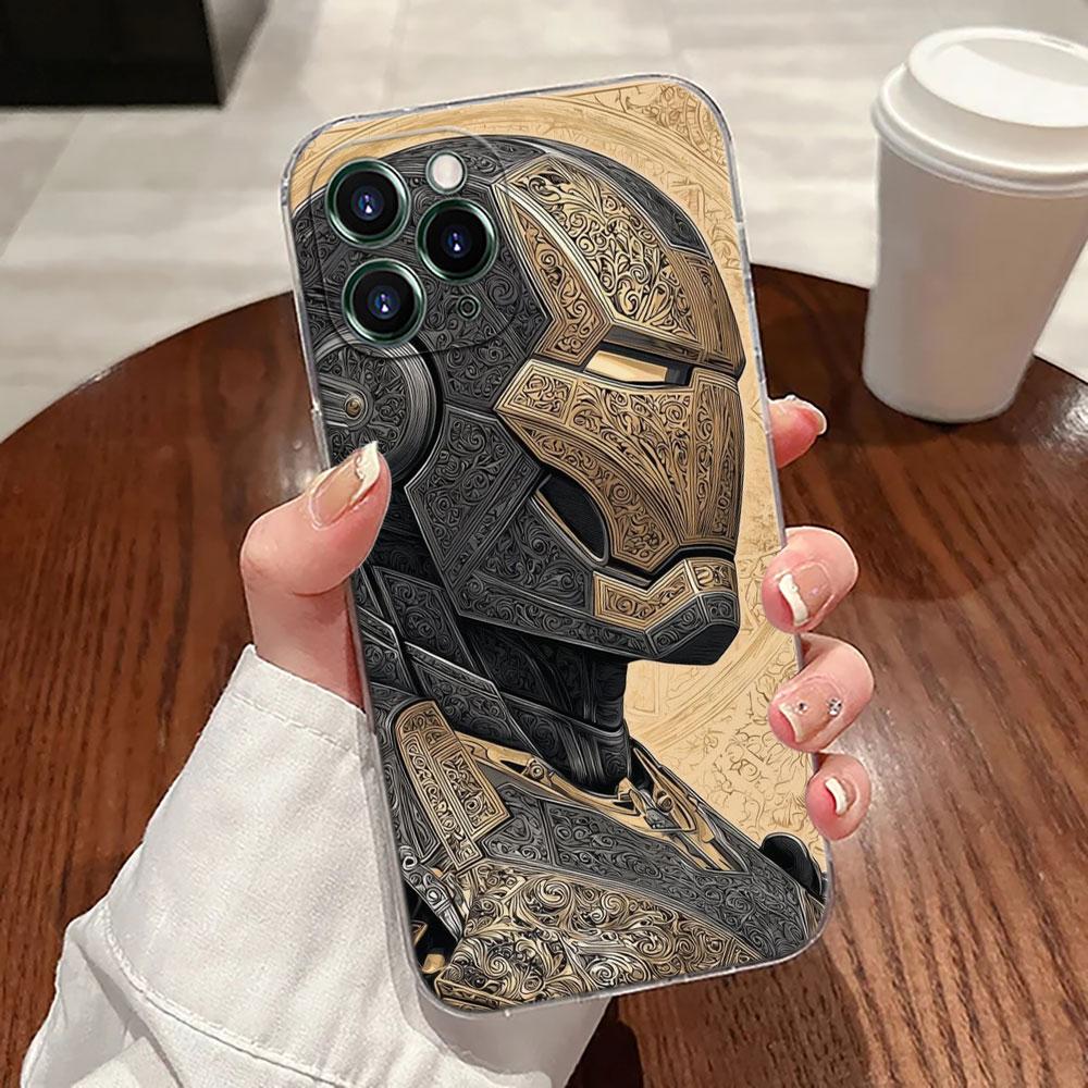 Coque de téléphone Marvel Spider-Man Iron Man Black Panther Pour iPhone 17 Pro Max 17E 11 12 13 14 15 16 Pro Max Plus 17 Air 16E XS Housse Souple
