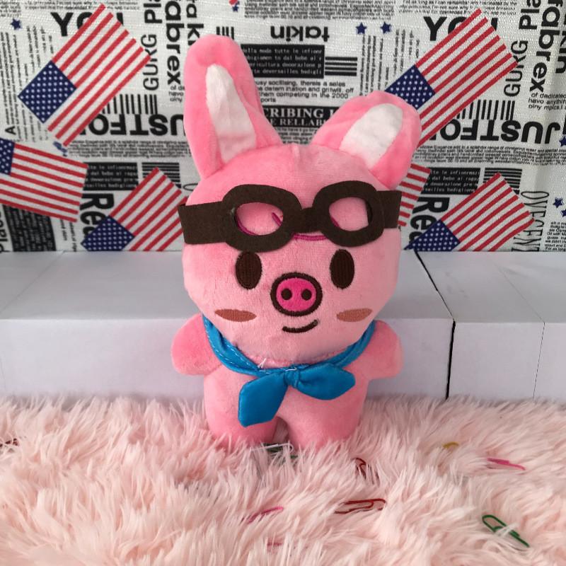 Skzoo Leeknow Hyunjin Cartoon Plüschtier für Kinder Kristall Ultraweich Kaninchen Design Anpassbares Bild 20cm Höhe