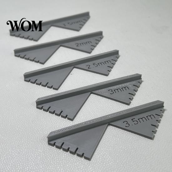 Taille-coin en carton 5 pièces/set Gabarits de coupe pour reliure, Outils de reliure, Guides 1,5 mm 2 mm, Règles de mesure en plastique 2,5 mm 3 mm 3,5 mm pour la fabrication d'albums