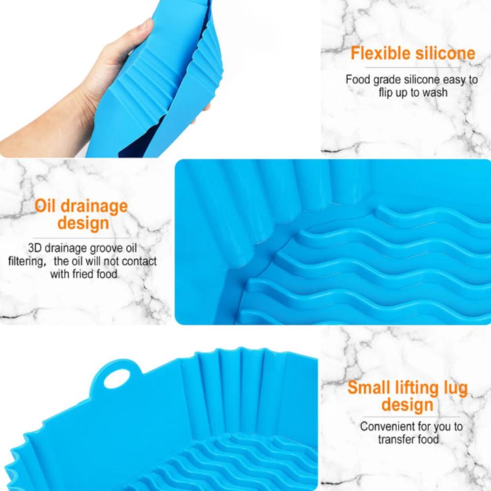 Soft Silicone Air Fryer Liners Mould Liners Baking Basket New Pizza Plate for Air Fryer