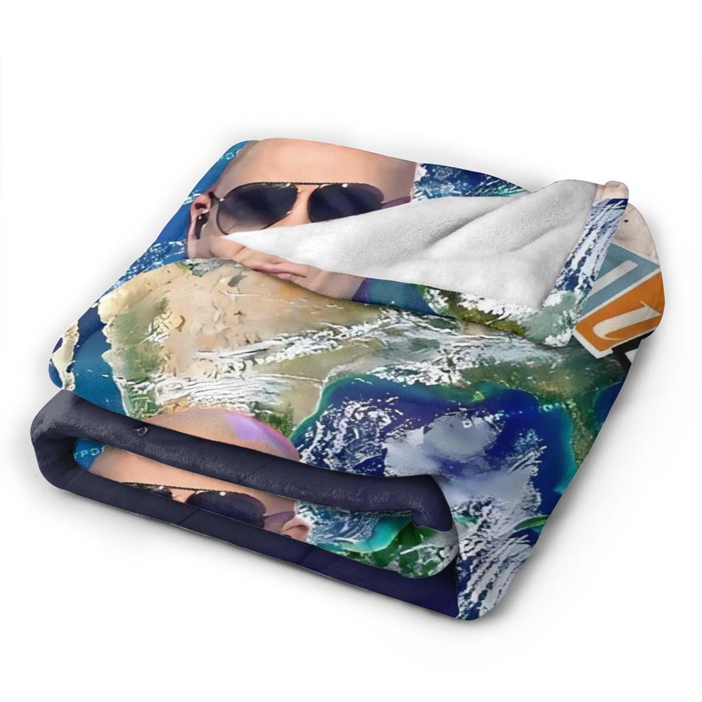 Pitbull Pan. Celosvětové legrační meme deky Teplé měkké plyšové přehozy pro domácí dekoraci Cestování Kancelář Flanelové přehozy na postel Postel