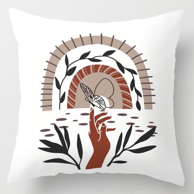 Square Pillow Cushion Living Room Sofa Pillow Simple Character Pillow Case Bedroom Window Sill Bay Window