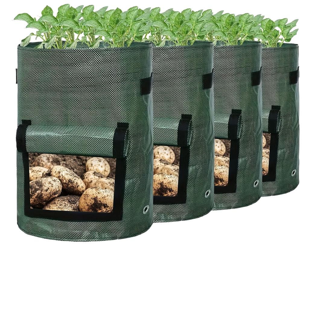 Potato Grow Bags, Potato Planters with Flap and Handles, Vegetables Garden Planting Bags for Onion, Fruits, Tomato, Carrot