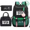 3pcs Dance Life Print Backpack Lunch Bag Pencil Case Set Student Dancing Dancer Fashion Schoolbag Pen Case Bento Pouch Suit Gift