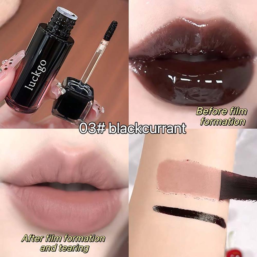 LUCKGO Afpelbare Lipstain Mat Koreaans Waterdicht Afscheur Lipgloss Zweetbestendig Langdurig Niet-overdraagbare Lip Tint Make-up brown