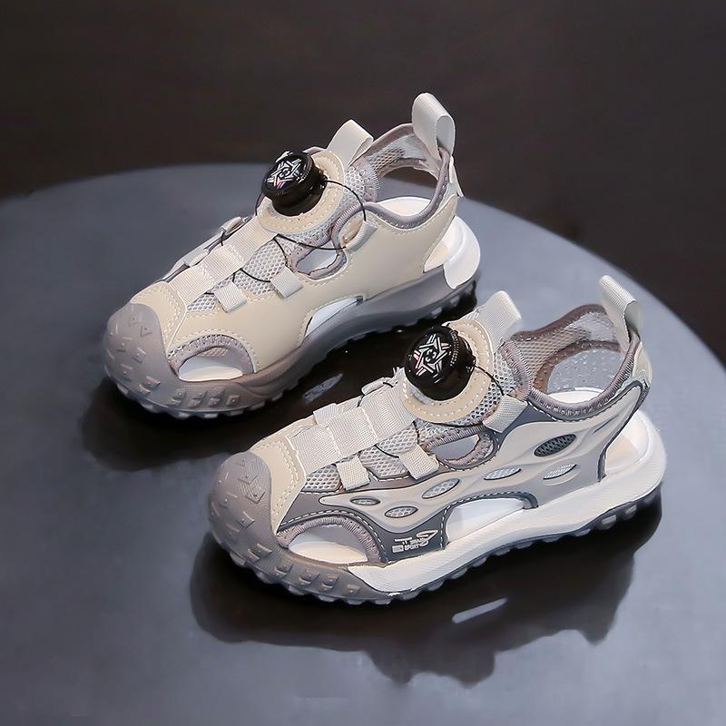 Boys sandals breathable summer new children's bag head beach shoes girls sports sandals anti-kick soft sole tide
