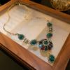 Vintage Rhinestone Bridal Jewelry Sets for Women Luxury Shiny Round Chokers Necklace Earrings Wedding Dress Bridal Jewelry