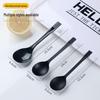 Disposable Heavy-Duty Black Plastic Soup Spoons