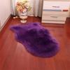 Irregular Long-Pile Imitation Wool Carpet Mat for Living Room or Bedroom