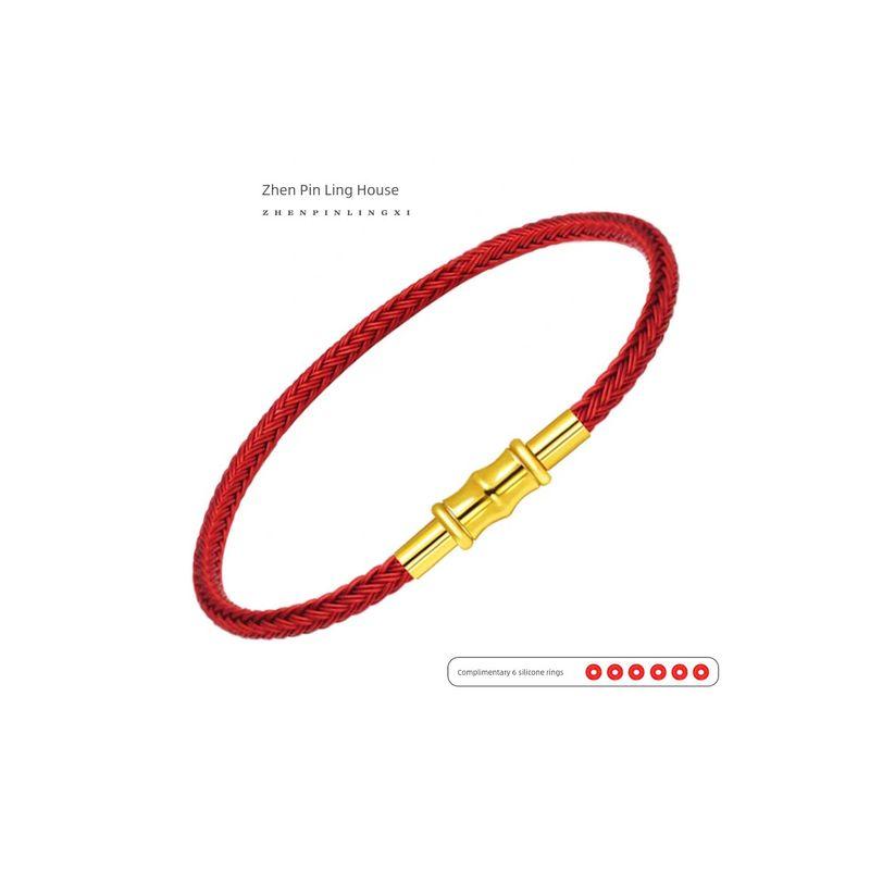 

Носимый 3D трансферные бусины красная веревочка браслет веревочка на запястье водонепроницаемая проволочная веревка аксессуары из бусин сохранение цвета высота секции кнопка 18cm 3mm thick red steel wire finished product