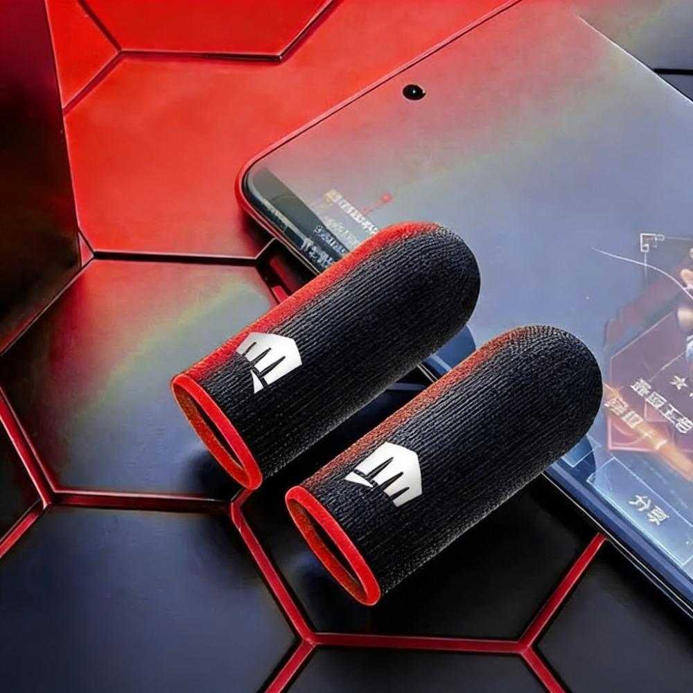 Breathable Anti-Sweat Gaming Finger Sleeve, Sensitive Touch Screen Fingertip Cover for Mobile Game