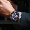 CURREN 8363 Men's Waterproof Quartz Steel Band Watch with Multifunctional Seven-Needle Design and Calendar/Weekday Display.