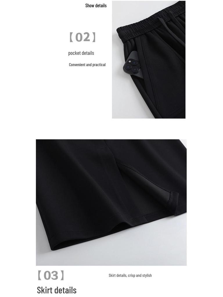 Drapey Commute Slimming Black Pencil Midi Skirt - Spring 2026 Collection