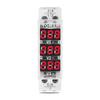 DIN Rail 18mm Voltage Meter AC 40-500V 220V 380V Single Three Phase Modular Voltmeter Indicator LED Digital Display Detector
