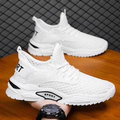 2024 Trendy Koreaanse Stijl Ademende Mesh Hardloopschoenen voor Mannen - Comfortabele Zachte Zool voor de Zomer
