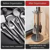 Movable Pot Shovel Rack Stable Base Spoon Hanging Rack Flatware Storage Rack  Kitchen