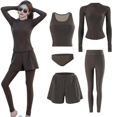 Fitness Protección UV Tank Finger Para Mujer Traje de Baño de Mujer, Rashguard, Set de 5 piezas, Moldeador de Cuerpo, Separado, Tankini, Traje de Baño, Parka, Top, Leggings,