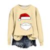 Women's Fashionable Casual Long-Sleeved Christmas Letter Print Crew-Neck Sweatshirt