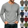 Men's Long Sleeve Shirt Casual Loose Fit Knit Top