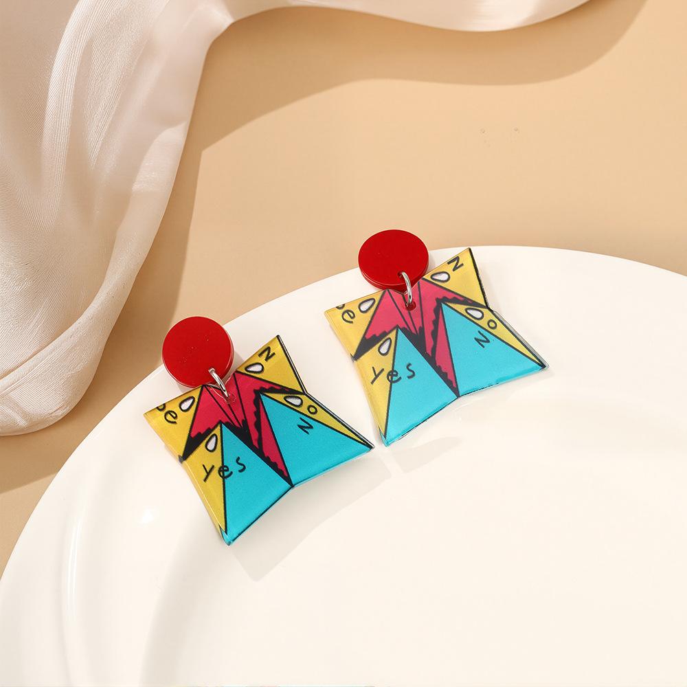 

Childhood Cartoon Series Dopamine Earrings Cute Retro School Uniform Paper Airplane Stud Earrings Female Sweet Little Fresh Earrings
