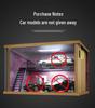 1:32 Scale Wooden Garage Model with Lights & Acrylic Dust Cover