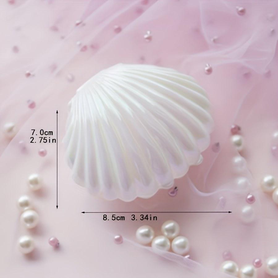 1pc Shell Shaped Treasure Box, Creative Wedding Gift Food Packaging Romantic Shell Box Square Treasure Chest Jewelry Bo