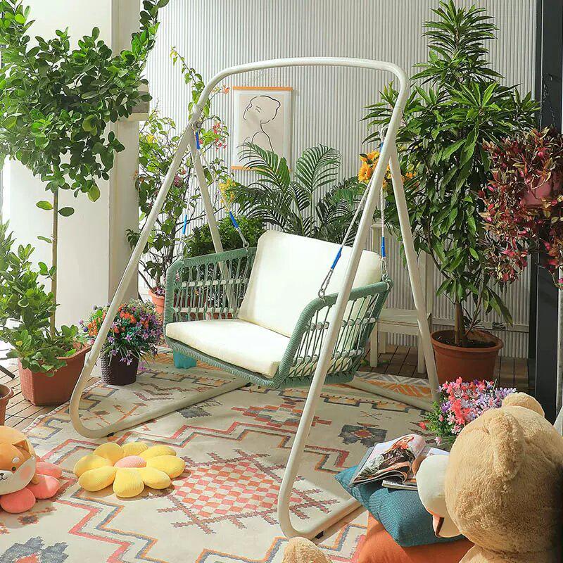 Outdoor Patio Hammock Swing Chair - Creative Pastoral Style Rocking Seat for Balcony and Garden