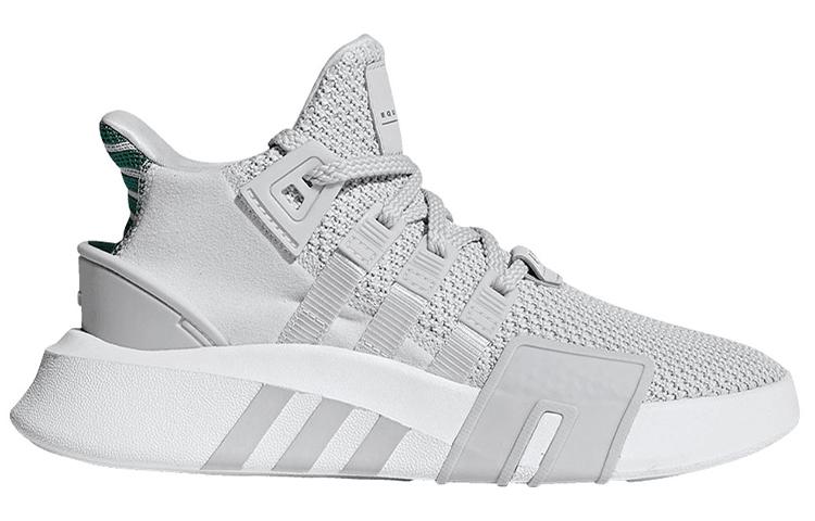 adidas Originals Eqt Bask Adv J Cushioning Abrasion Resistant Balance Mid Top Kids Lifestyle Shoes Gray Green Teenagers CQ2362