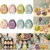 Iron Box Easter Candy Box Tinplated Eggshells Pattern Container for Party Organizing and Displaying