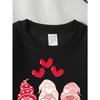 Valentine's Day Fashion Girls' Polyester Long-Sleeve Crewneck SweatshirtLove Gnomes Hearts Valentine Soft, Comfortable, Warm