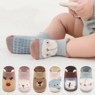 Baby Socks Toddler Girl Boy Socks Anti Slip Newborn Socks For Girls Boys Autumn Winter Thick Warm Soft Cartoon Print Children's Sock