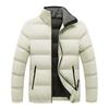 Men's Trendy Stand Collar Cotton Jacket - Thick, Warm Casual Outerwear for Winter