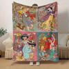 1pc Disney Princesses Throw Blanket Home Decor, Couch Cover, Outdoor, Gift for Friends, Flannel Blanket, Bedroom, Living Room, Travel, Camping