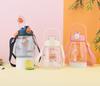 Water bottle big belly cup student straw cup ton ton bucket plastic cup large capacity plastic sports water cup