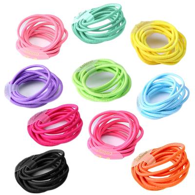 Elásticos de Cabelo, Elásticos de Cabelo, Elásticos de Cabelo de Bebê, Pequenos Acessórios de Cabelo, Enfeites de Cabelo para Meninas, Coloridos (HG01 Conjunto de 10 Cores x 10 Peças)