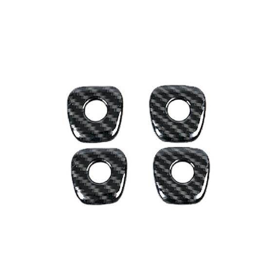4PCS Carbon Fiber Interior Car Door Lock Pins Cover Trim For BMW X3 X4 2022 2023