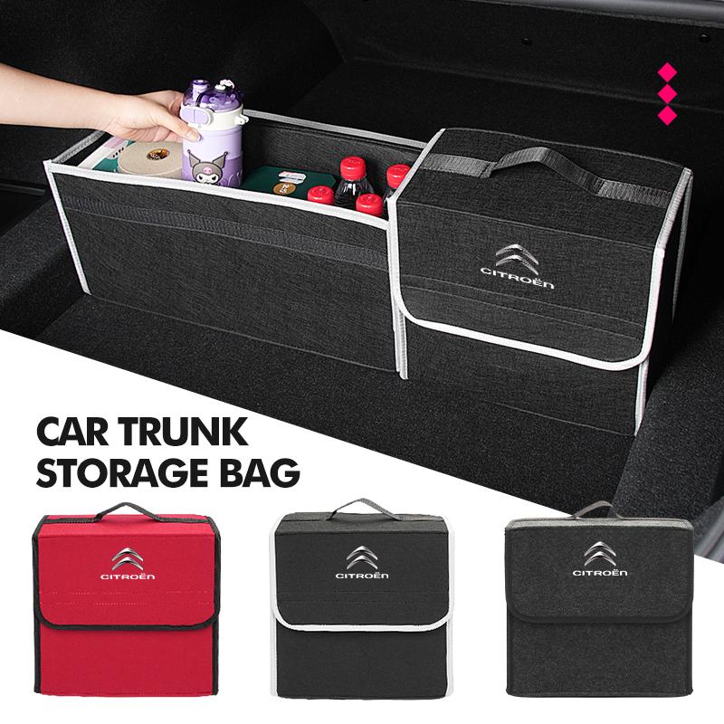 AQO1 Felt Car Trunk Organizer Large Capacity Folding Storage Bag For Citroen Grand Berlingo Jumper Celysee Xsara Picasso Aircross