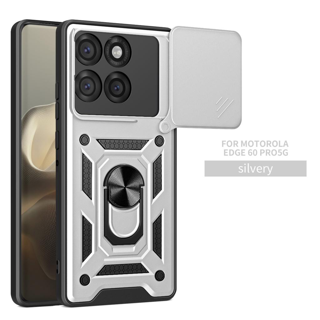 For Motorola Edge 60 Pro Case Moto Edge 60 Neo Phone Case Edge 70 Magnetic Ring Holder Armor Slide Camera Protect Back Cover