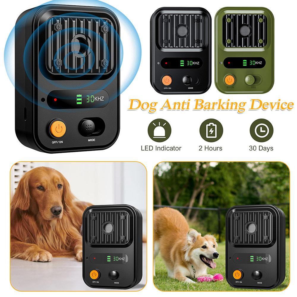 Ultrasonic Dog Anti Barking Device Waterproof Dog Barking Control Device USB Rechargeable Automatic Dog Barking Stop Device