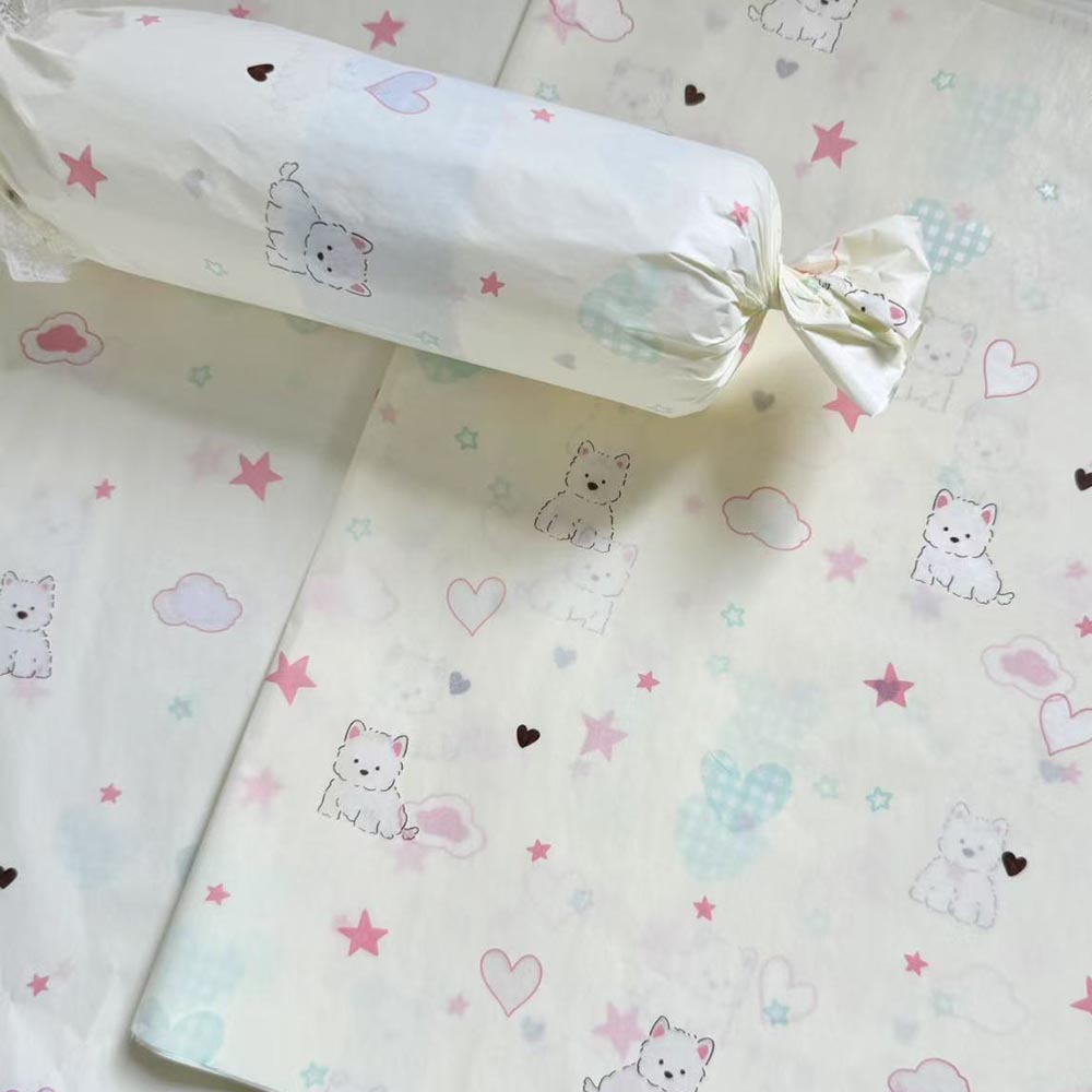 Four-Leaf Clover Tissue Paper Patterned Ice Cream Tissue Paper Tissue Paper Pack Colorful For Party Decoration Holiday Gift