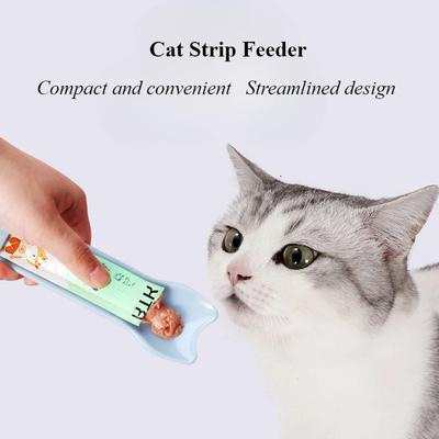 1 pezzo Nuovo Alimentatore a Striscia per Gatti Paletta Spremiagrumi a Striscia per Gatti Senza Mani Sporche Snack Pappa di Carne per Animali Paletta per Porzioni di Cibo per Gatti Articoli per Animali
