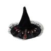 Netz-Hexenhut Haarspange Blume Hexen-Haarnadeln Kreative Halloween-Haarspange Kostümparty