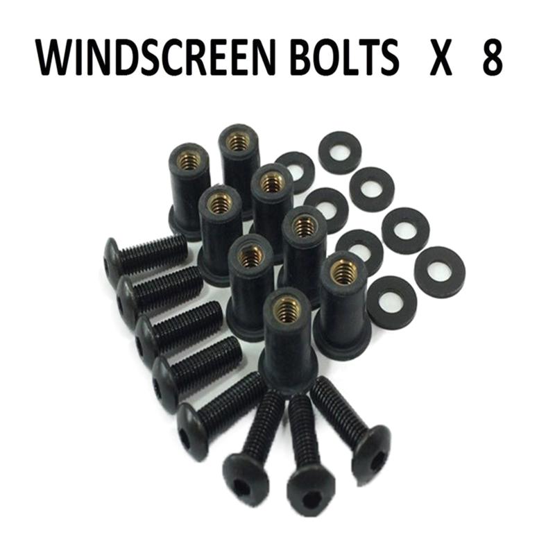 10PCS M5x16mm Motorcycle Windscreen Windshield Bolts Screws Nut Fastener Suitable for CBR600 CBR-600 F4i CBR1000RR CB400